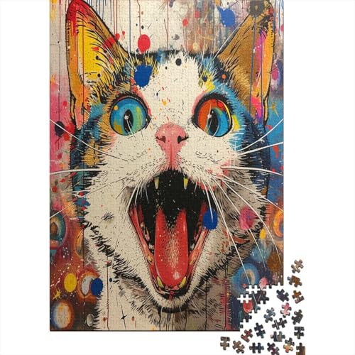 Cute Kat Puzzle 1000 Teile,Puzzle Für Erwachsene, Impossible Puzzle, GesKükenlichkeitsspiel Für Die Ganze Familie,Puzzle Farbenfrohes,Puzzle-Geschenk,RaumdekoRatteion Puzzel 1000pcs (75x50cm) von DRESBNIOO