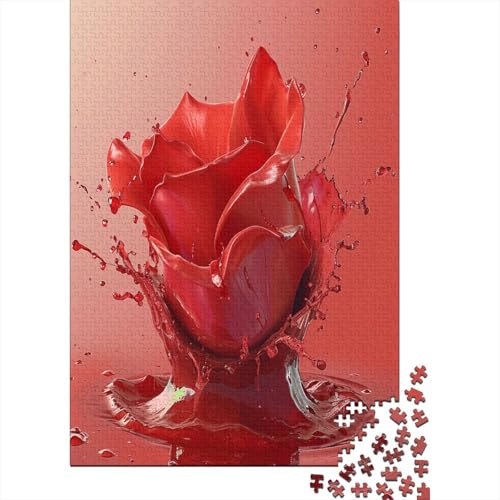 Rose Puzzlespiel 1000 Teile Puzzle Für Erwachsene Und Kinder Ab 14 Jahren, Puzzle-Motiv Erwachsenen Puzzlespiel Puzzel 1000pcs (75x50cm) von DRESBNIOO