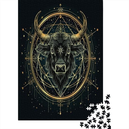 Stier Puzzle 1000 Teile Puzzle Für Erwachsene Und Kinder Ab 14 Jahren Puzzel 1000pcs (75x50cm) von DRESBNIOO