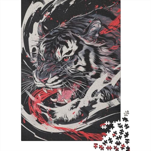 Tiger Puzzle 1000 Teile Puzzle Für Erwachsene Und Kinder Ab 14 Jahren Puzzel 1000pcs (75x50cm) von DRESBNIOO