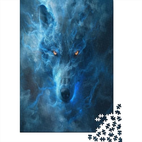 Wolf Puzzle 1000 Teile Puzzles Für Erwachsene Lernspiel Herausforderungsspielzeug 1000-teilige Puzzlespiel Für Erwachsene Kinder Puzzel 1000pcs (75x50cm) von DRESBNIOO