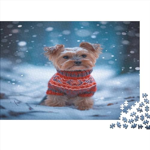 Yorkshire Terrier Puzzle 1000 Teile,Puzzle Für Erwachsene, Impossible Puzzle,Puzzle Farbenfrohes Legespiel,GesKükenlichkeitsspiel Für Die Ganze Familie Puzzel 1000pcs (75x50cm) von DRESBNIOO