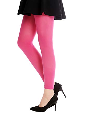 DRESS ME UP - W-014P-PINK Strumpfhose Leggings Pantyhose Damenkostüm Party Karneval Halloween Blickdicht rosa pink dunkelrosa S/M von DRESS ME UP