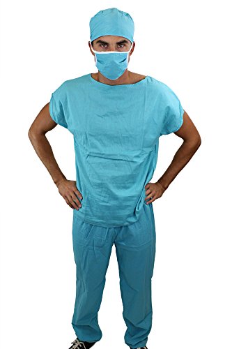 dressmeup Dress ME UP - K45/56 Dr. Med. Sexy Herrenkostüm Kostüm Scrub Doktor Arzt Chirurg OP-Kittel Gr. 56, XL von dressmeup
