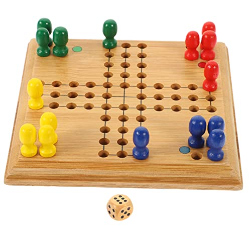 1 Satz Mini-Ludo Magnetisches Schachbrett Schachbrettspielzeug magnetisches Spiel jucarii pentru copii hühner interessantes Schachspielzeug Partyschachspielzeug Bambus DRESSOOS von DRESSOOS