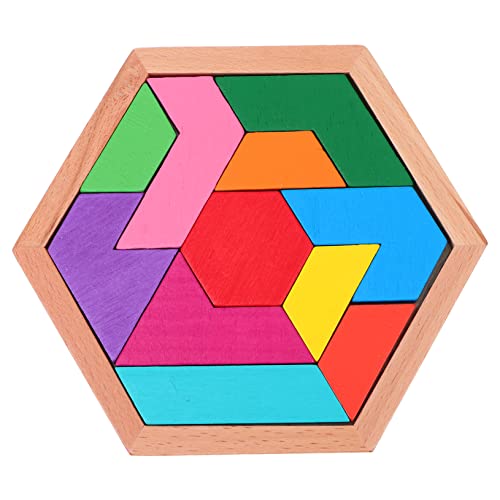 1 Satz Puzzle-bausteine Tangram-rätsel Für Tangram-Puzzles Für Erwachsene Tangram-Form-Puzzle Spielzeug Lustiges Puzzle Umweltfreundliche Farbe Auf Wasserbasis Colorful DRESSOOS von DRESSOOS