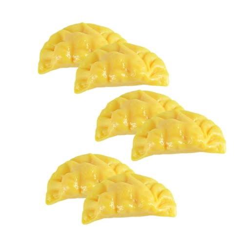 6Pcs Eierknödel Modell Gefälschte Lebensmittel Spielzeugwanne Eier Lebensechter Lebensmittelmodell Falsches Knödel Künstlicher Knödel Decors Simulation Dumpling Restaurant Display DRESSOOS von DRESSOOS