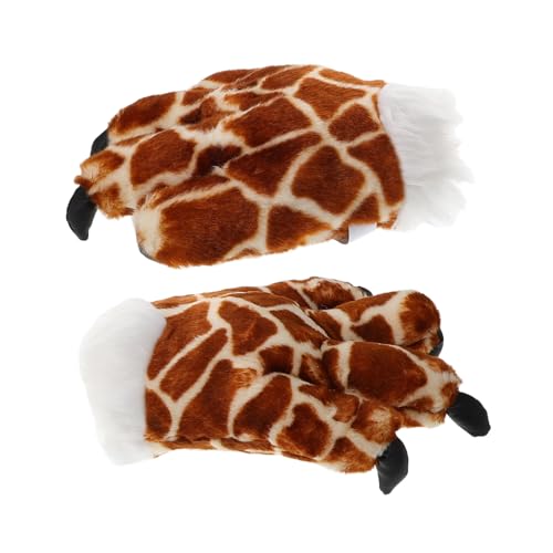 DRESSOOS 1 Paar Giraffenhandschuhe Giraffenspielzeug Handpuppen Für Kleinkinder Tierpuppen Für Kleinkinder Warme Handschuhe Süße Puppen Handpuppen Für Babys Kurzer Plüsch von DRESSOOS