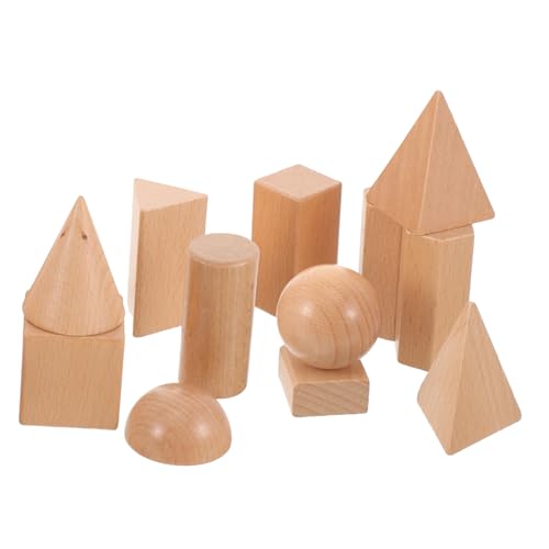 DRESSOOS 1 Sätze geometrisches Modell 3D-Formmanipulationen 3D geometrische Formen 3D-Formen Würfel Spielzeug für Kinder kinderspielzeug dreidimensionale Blöcke formpassendes Spielzeug Holz von DRESSOOS