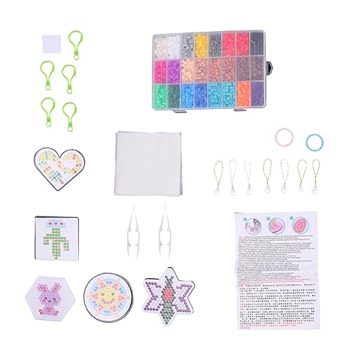 DRESSOOS 1 Satz 24 Perlen Kit zur Schmuckherstellung Charm-Armband-Kit Bunte Halskette Kinder Halskette Armbänder bunter Schmuck bastelzeug für Kinder Spielzeug Colorful von DRESSOOS