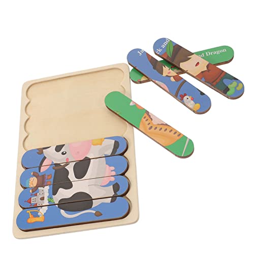 DRESSOOS 1 Satz Barpuzzle für interaktives Puzzle Cartoon-Puzzle- Toys Nuss Geschirr für im Vorschulalter Kleinkindpuzzles aus Holz von DRESSOOS