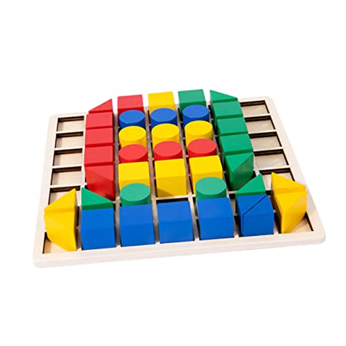 DRESSOOS 1 Satz Baustein-Puzzle-Spielzeug Gehirnspielzeug Kinderspielzeug Spielzeug für Pädagogisches Spielzeug Kinder Puzzle Intelligenzentwicklungsrätsel Kinder-Puzzle-Spielzeug hölzern von DRESSOOS