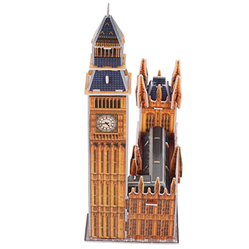 DRESSOOS 1 Satz Big Ben-Puzzle 3D-Puzzle Für Kinder Im Alter Von 12 Bis 14 Jahren Kinderpuzzle 3D-Puzzles Für Erwachsene Rätsel Für Kinder Große Puzzles Architekturrätsel 3D-rätsel Papier von DRESSOOS