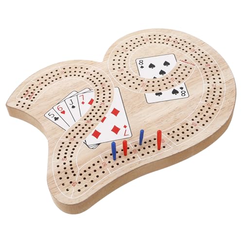 DRESSOOS 1 Satz Cribbage Solitaire Cribbage-brettspiel Tischspiele Reise-Cribbage-Board Krippenbrett Aus Holz Cribbage-Board-zubehör Krippe Mit Zubehör Reisekritik Steckbrett Kind Hölzern von DRESSOOS