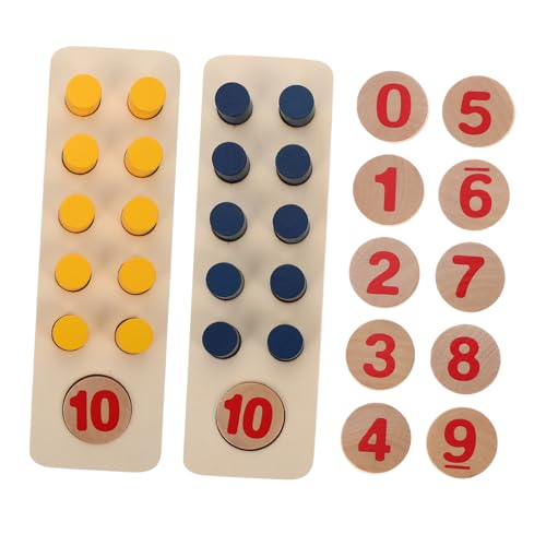 DRESSOOS 1 Satz Denkspielzeug Mathe-Lehrmittel Zahlenzuordnungsspielzeug Kinder holzspielzeug für Kinder mathespiele pädagogisches Mathespielzeug Kinder unterrichten Spielzeug von DRESSOOS