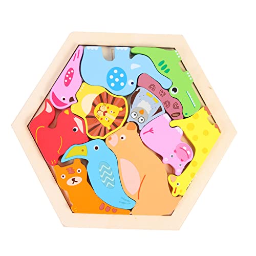 DRESSOOS 1 Satz Dreidimensionales Puzzle Puzzles für Kinder im Alter von 8-10 Jahren Puzzle für Kinder Formspielzeug kinderbeschäftigung Kinder Puzzle Cartoon-Holzpuzzle 3D-Puzzle-Spielzeug von DRESSOOS