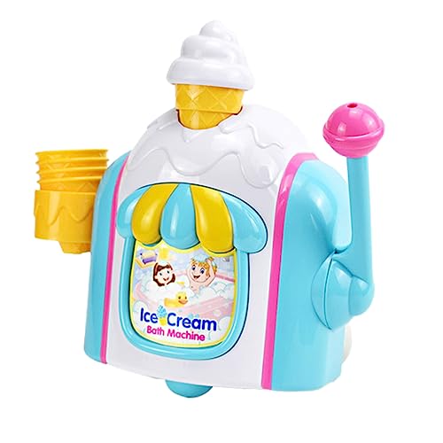 DRESSOOS 1 Satz Eiscreme-blasenmaschine Badeblasenmaschine Kinderspielzeug Badeblasenhersteller Badeblasen Für Kinder Schaumkegel-Fabrik-badespielzeug Wiederaufladbar Produkte Abs von DRESSOOS