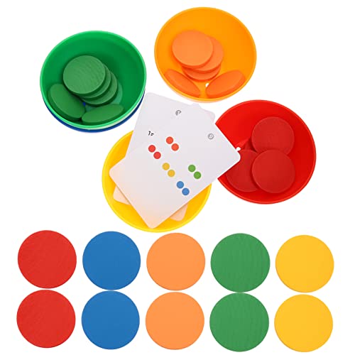 DRESSOOS 1 Satz Farberkennungsspielzeug Zählspielzeug Für Kinder Farblich Passendes Sortierschalen-Spielzeug Lernspielzeug Für Kleinkinder Lernspielzeug Für Kinder Puzzle-Spielzeug Plastik von DRESSOOS