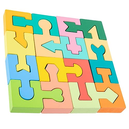 DRESSOOS 1 Satz Form Passende Blöcke Passendes Holzspielzeug Kind Geometrie Spielzeug Lernspielzeug Für Kinder Pädagogisches Puzzlespielzeug Shape-Pairing-Spielzeug Kinder Blöcke Hölzern von DRESSOOS