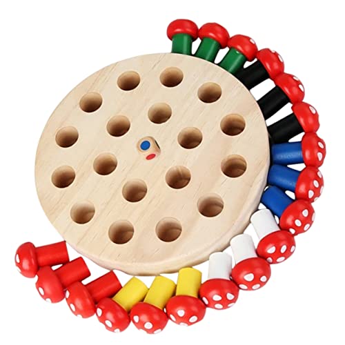 DRESSOOS 1 Satz Gedächtnisschach Lernspielzeug Memory-schachspielzeug Aus Holz Logiktraining Schach Memory- Schach Kinderspielzeug Schachspiel Aus Holz Rot Hölzern von DRESSOOS