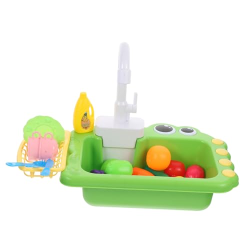 DRESSOOS 1 Satz Geschirrspülspielzeug für Kitchen Toys for kinderküche Geschirrspüler Küchenspüle Spielwaschbecken für Kleinkinder Plastik Light Green von DRESSOOS