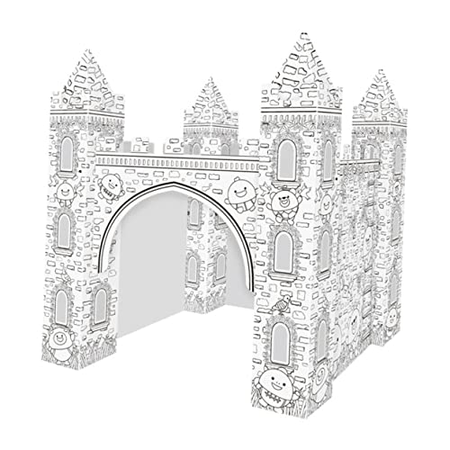 DRESSOOS 1 Satz Graffiti-Spielzeug 3D-Färbungspuzzle 3D-Puzzle-Spielzeug 3D-Schloss-Färbung Kinder bastelset bastelsets+für+Kinder Einfärben von 3D-Burgen 3D-Schlosszeichnung Papier Weiß von DRESSOOS