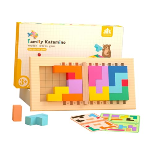 DRESSOOS 1 Satz Holzblock Spielzeug Zum Sortieren Von Formen Hand-Auge Kinder Puzzles Spielzeug Zum Sortieren Von Farben Stapelspielzeug Tangram-Spielzeug Für Kinder Stammrätsel Hölzern von DRESSOOS