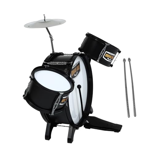 DRESSOOS 1 Satz Jazztrommel Für Kinder Kinderinstrumente Mesh-Drum-Pads Kinder Spielset Simulations-Schlagzeug Musikinstrumente Für Kleinkinder Schlagzeug Für Kinder Black Plastik von DRESSOOS