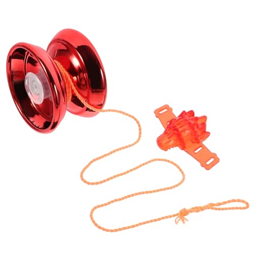 DRESSOOS 1 Satz Jo-Jo catchring plastikenten Yoyo Kugel kucheltier Yoyo mit Schnur Toy Play Lernspielzeug Fingerball Professioneller, Nicht reagierender -Ball Yoyo-Spielzeug Eisen rot von DRESSOOS