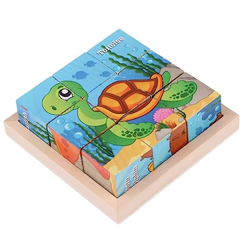 DRESSOOS 1 Satz Kinder Rätseln Spielzeug Cartoon-Puzzle Puzzlebrett Für Kinder Pädagogisches Puzzle Hölzern von DRESSOOS