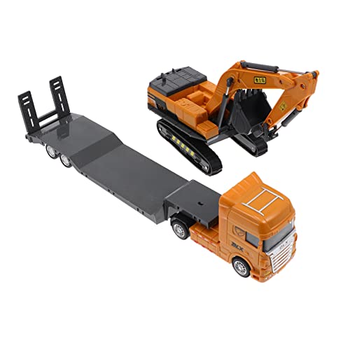 DRESSOOS Konstruktionsfahrzeug Spielzeugset Für 4 Teiliges Modell Mit Bagger LKW Und Baustellenfahrzeugen Robuste Engineering Truck Toys Für Kreatives Ab 3 Jahren von DRESSOOS