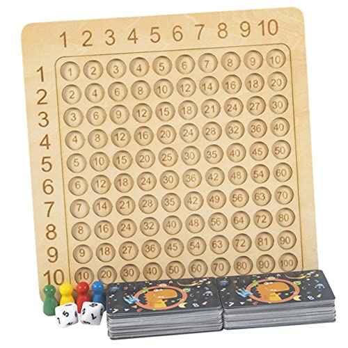 DRESSOOS 1 Satz Lehrmittel Zum Einmaleins Bildungsspielzeug Kinder Zählen Spielzeug Kinder Spielset Spielzeug Für Kinder Pädagogisches Multiplikationsbrett Brettspiele Hölzern Khaki von DRESSOOS