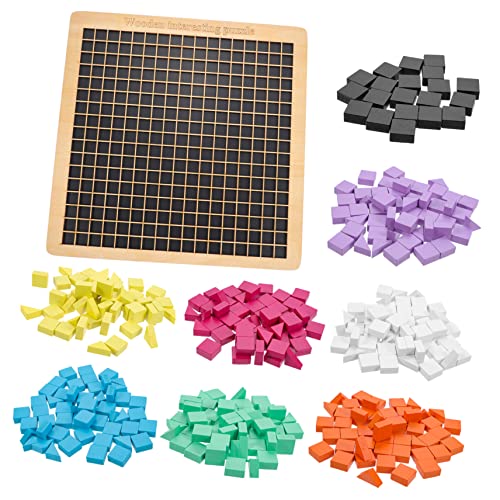 DRESSOOS 1 Satz Mosaik-Puzzle Mosaikblöcke Puzzle Buchstaben Zahlen Block Spielzeug tierisches Spielzeug geometrische Denksportspielzeuge Puzzle-Spielzeug aus Holz Holzpuzzle-Musterblöcke von DRESSOOS