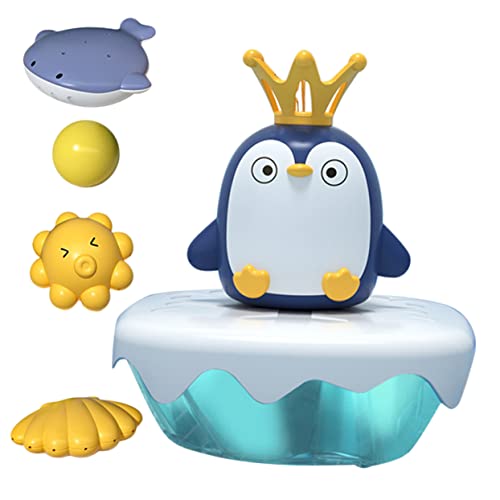 DRESSOOS 1 Satz Pinguin- mit Wasserspray interaktives -Pool elektrisches Toy babybrause Wasserspielzeug sprühen Badespielzeug Pinguin Badzubehör Abs von DRESSOOS