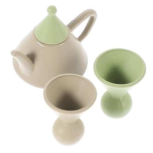 DRESSOOS 1 Satz Puppenhauszubehör Szenenstütze Mini-teetasse Mini-küchenzubehör Puppenhausdekoration Foto-Requisite Puppenhaus Teetasse Mini- Und Teetasse Heimdekoration Legierung von DRESSOOS