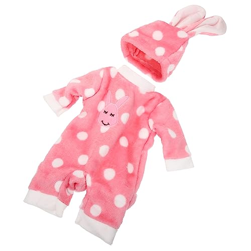 DRESSOOS 1 Satz Puppenkleidung Mädchen Babypuppen-Outfits Tragehilfe Für Babypuppen Pyjama Puppen Mini -babypuppe Realistische Babypuppen Puppenbabywindeln Babys Rosa Stoff von DRESSOOS