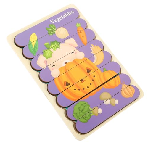 DRESSOOS 1 Satz Puzzle für Gemüse-Obst-Puzzle- Kleinkind rätsel Holzpuzzle für Kleinkinder Pädagogisches Puzzlespielzeug für Kleinkinder Lernpuzzlespielzeug hölzern von DRESSOOS