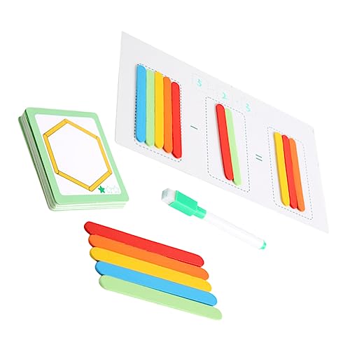 DRESSOOS 1 Satz Puzzle-gebäude Spielzeug Zur Zahlenerkennung Kinderspielzeug Montessori Zählen Spielzeug Mathe-zählchips Mathe-zählspielzeug Spielzeug Für Kinder Zählen Stock Hölzern von DRESSOOS