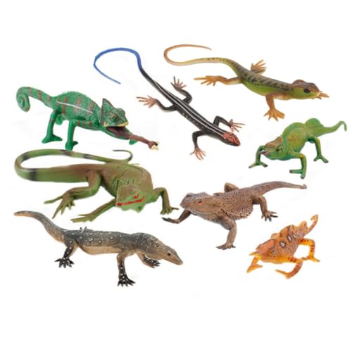 DRESSOOS 1 Satz Reptilienmodell Tierisches Spielset Eidechsenspielzeug Für Kinder Simulationseidechse Waldtierfigur Miniatur Wilde Tiere Ornament Mini-Tiere Kinderspielzeug PVC von DRESSOOS