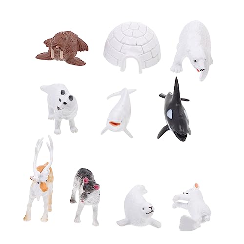 DRESSOOS 1 Satz Simulation arktischer Tiere Nachahmung Tiere dekor Tiermodelle PVC Tierfiguren für Tierthemenpartys Umweltfreundliche Tierfiguren Sandbrett-Tierverzierung Desktop-Dekor von DRESSOOS