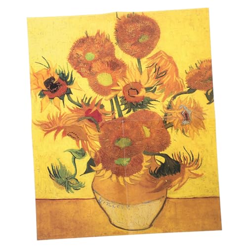 DRESSOOS 1 Satz Sonnenblumen-Puzzle Für Erwachsene -Puzzle- Sonnenblumenrätsel Für Teenager Erwachsenes Teenager- Puzzle-Matching Yellow Papier von DRESSOOS