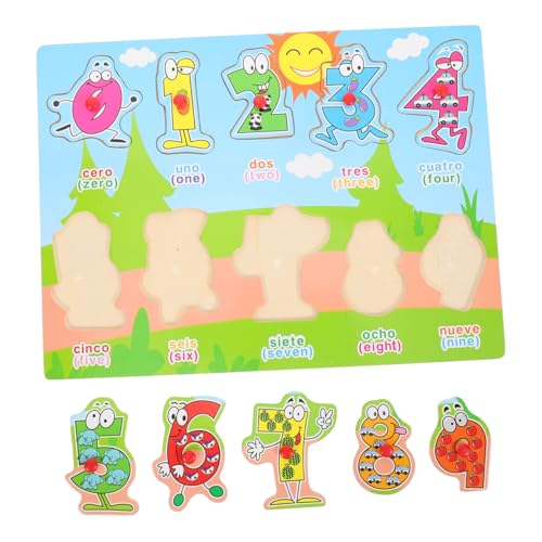 DRESSOOS 1 Satz Spanisches Puzzle Tiere Spielzeug Puzzlebuch Puzzlematte Jigköpfe Kinder Spielzeug Kinderspielzeug Spielzeuge Kleinkind Spielzeug Spanisches Rätsel Passendes Spielzeug Holz von DRESSOOS