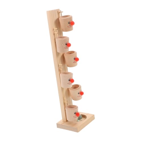 DRESSOOS 1 Satz Spieltisch Aus Holz Ballspielzeug Für Rollende Kugel Murmelkugelbahn Lernen Handtuch Desktop-basketballspielzeug Kugelfallturm Kinderspielzeug Glas von DRESSOOS