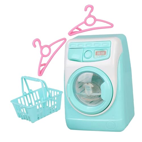 DRESSOOS 1 Satz Tragbare Waschmaschine Miniatur-hausbausatz Waschmaschinenmodell Mini-haushaltsgerät Kreative Waschmaschine Plastik Sky-Blue von DRESSOOS