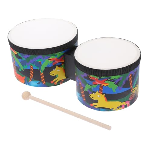 DRESSOOS 1 Satz Trommelinstrument Trommel Für Kleinkinder Bongotrommeln Musikinstrumente Für Erwachsene Rhythmus-Sticks Instrumentenzubehör Percussion-zubehör Pädagogische Trommel Holz von DRESSOOS