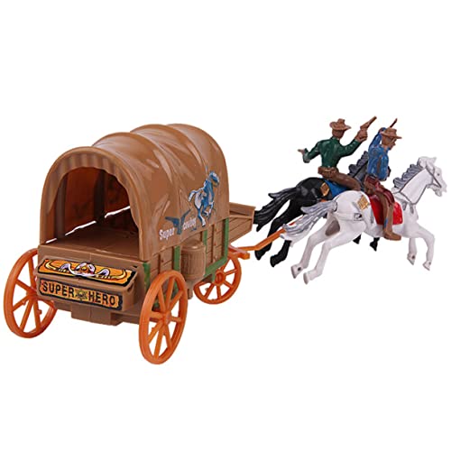 DRESSOOS 1 Satz Western-Cowboy-Figur Reitfiguren Spielzeug Wildwestfiguren westliche Modelle Action Figur sammlerstücke Horse Toy Pferdestatuendekoration Reiterfiguren Modelle Plastik von DRESSOOS