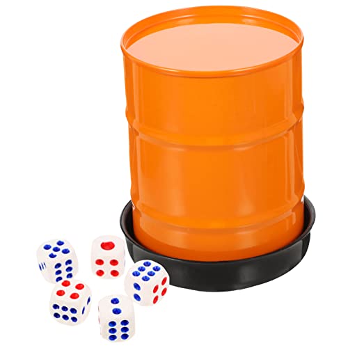 DRESSOOS 1 Satz Würfelbecher-Set Würfelhalter für Spiel würfel schütteln Halter Würfelspiel Shaker unterhaltungsspiele brettspiel zubehör Flexible Würfelhalter Gastgeschenke Plastik Orange von DRESSOOS