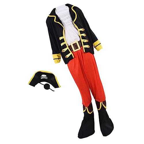 DRESSOOS 1 Satz klassisches Piratenkostüm Cosplay-Kostüm für Halloween Outdoor- kinderkostüme Halloween kinderkostum Halloween Halloween-Piratenkostüm Piraten-Requisite Polyester von DRESSOOS