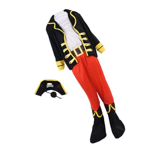 DRESSOOS 1 Satz klassisches Piratenkostüm kinderkostüme Halloween kinderkostum Halloween Kappe des Piratenkapitäns Halloween-Piratenkostüm Kostüm für die Party Piratenhut für Kinder von DRESSOOS