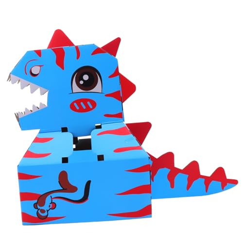 DRESSOOS 1 Satz tragbarer Karton bastelset basteln für kinderf dinozug Verkleidung Dinosaurs tragbares DIY- tragbare DIY- -Dinosaurier Papier Blue von DRESSOOS